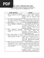 GURO21 Course 1 Reflection Paper Guide