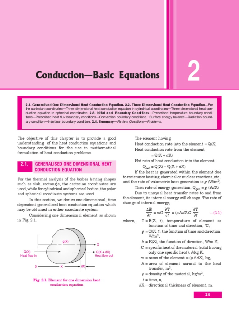 Heat Conduction Equations Overview | PDF | Thermal Conduction | Heat