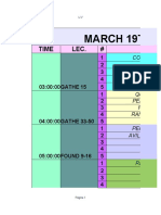 Horarios de clases con usuarios y contactos