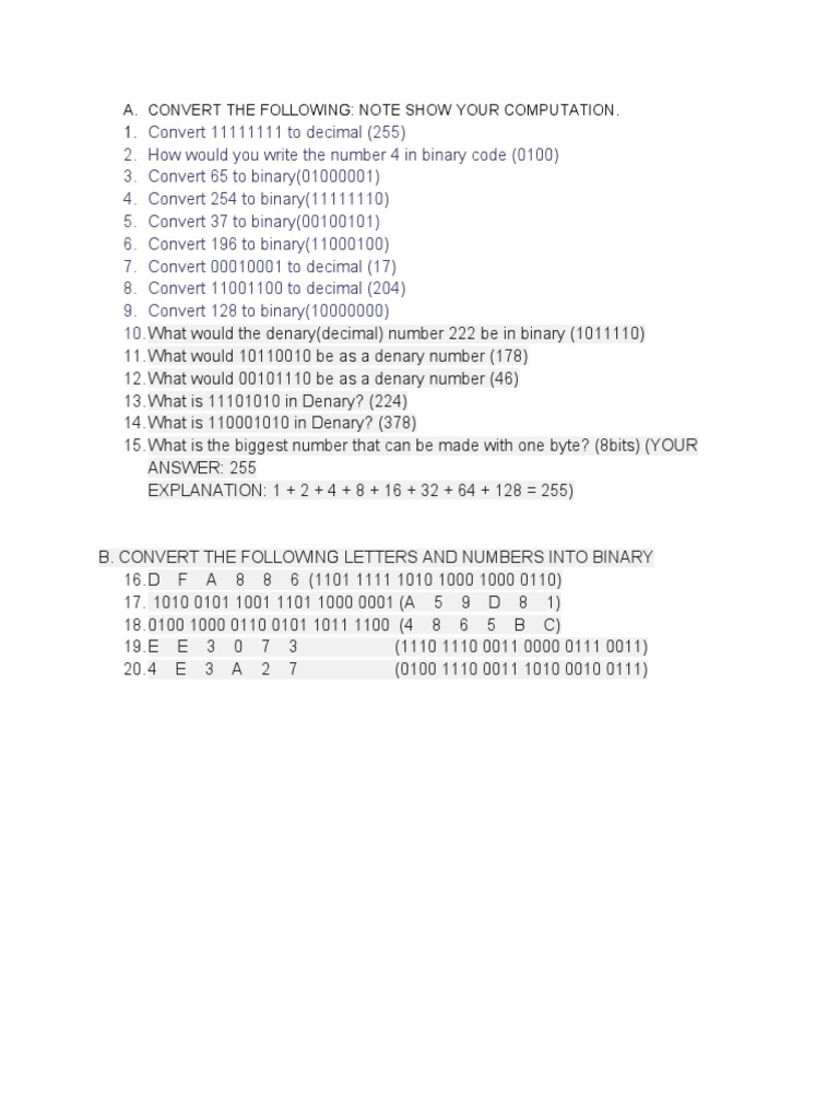 Binary and Decimal Conversion Guide | PDF