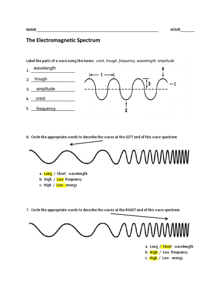 Spectrum Quiz Answers PDF PDF