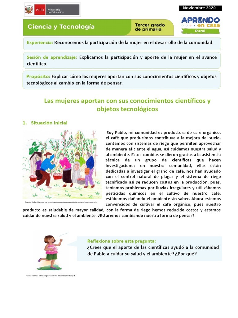 Ficha 4 Sesion 2 Exp 2 Ciencia y Tecnologia Tercer Grado Noviembre 2020 ...