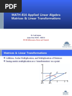 MATH-816 Applied Linear Algebra Matrices & Linear Transformations