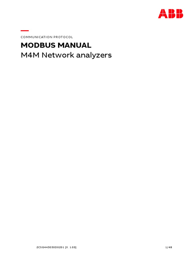 M4M Modbus Manual v1.03 | PDF | Manufactured Goods | Computer Data