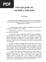 Você não pode ser um bebê a vida toda, A. W. Tozer