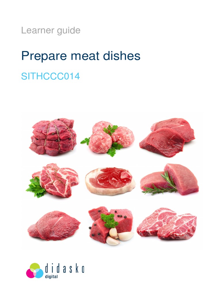 SIT18 SITHCCC014 Prepare Meat Dishes LG V20 PDF PDF Lamb And Mutton Beef