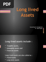 Long Lived Assets: Accounting For Management Dr. Gazia Sayed