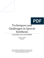 Techniques and Challenges in Speech Synthesis