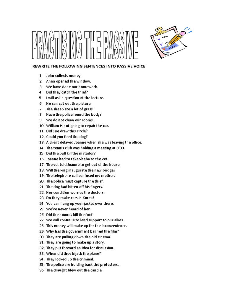 Passive Voice Sentence Transformations | PDF | Art