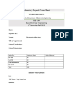 Lab report cover sheet template