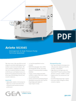 Ariete NS3045: Homogenizer & High Pressure Pump Technical Datasheet