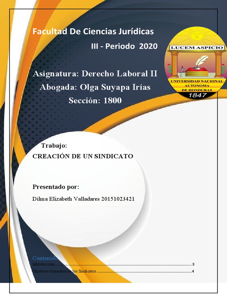 Guía para Crear un Sindicato en Honduras | PDF | Sindicato | Derecho ...