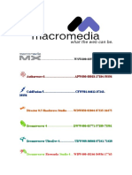Macromedia Serial Numbers 1.0.2