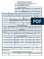 Folio Matricula 2021