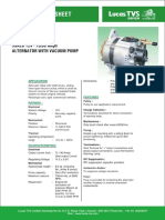 Product Data Sheet: 3SA28 12V - 75/90 Amps Alternator With Vacuum Pump