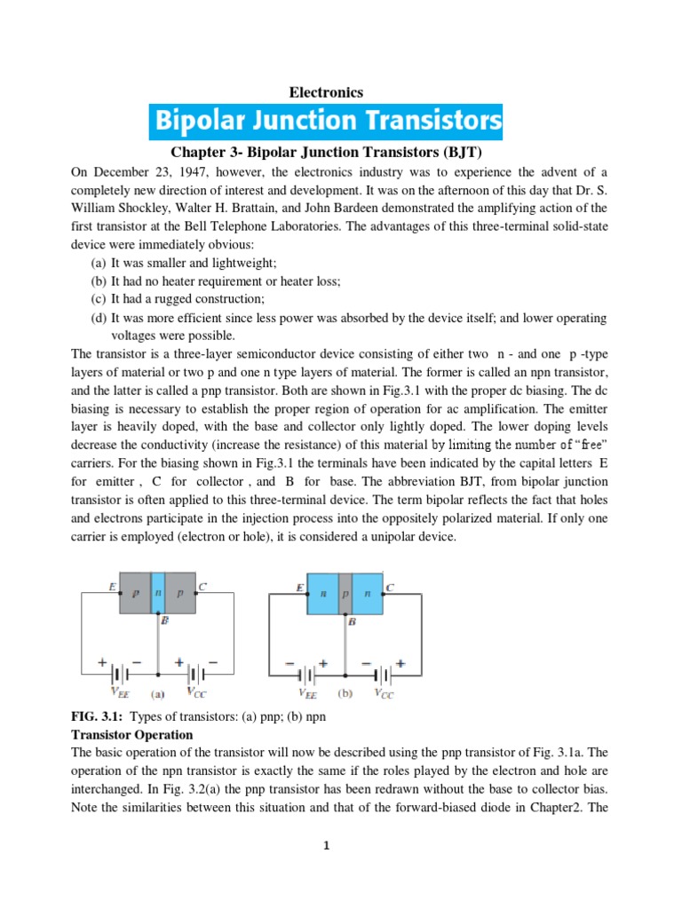 BJT Basics for Electronics Enthusiasts | PDF | Bipolar Junction ...
