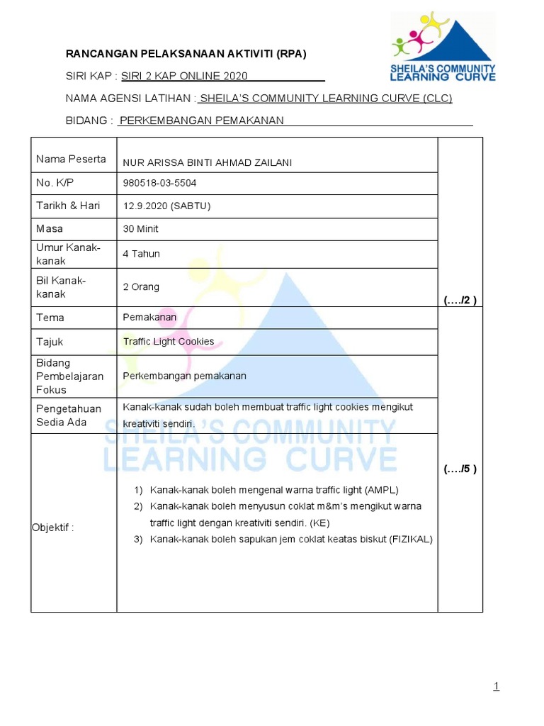 Rpa Pemakanan Nur Arissa | PDF