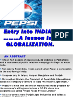 Pepsi Entry Into India