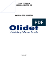 Manual Del Usuario de Cuna Matrix SC PDF