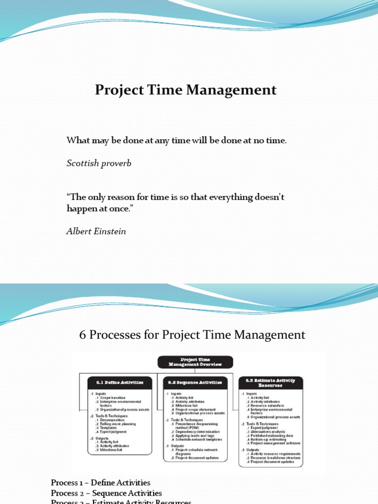 Project Time Management: What May Be Done at Any Time Will Be Done at ...