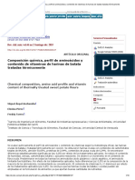 Composición Química, Perfil de Aminoácidos y Contenido de Vitaminas de Harinas de Batata Tratadas Térmicamente