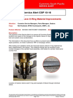 CSP Service Alert 10-16 ISX Injector Sleeve Oring Material Improvements