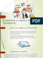 Transporte y Logística Internacional Letras en Morado