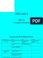 OCR Level 3: UNIT 14: Computer Animation