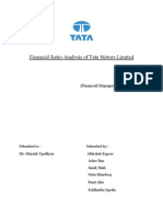 Financial Ratio Analysis of Tata Motors Limited