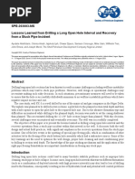 SPE-203603-MS Lessons Learned From Drilling A Long Open Hole Interval and Recovery From A Stuck Pipe Incident