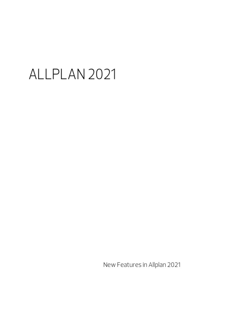 Allplan 2021 NewFeatures PDF | PDF | File Format | Building Information ...