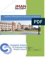 Database Management System Lab Manual: Roll No: - Name: - Sem: - Section