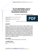 Intending The Unintended: The Act of Building Agent-Based Models As A Regular Source of Knowledge Generation