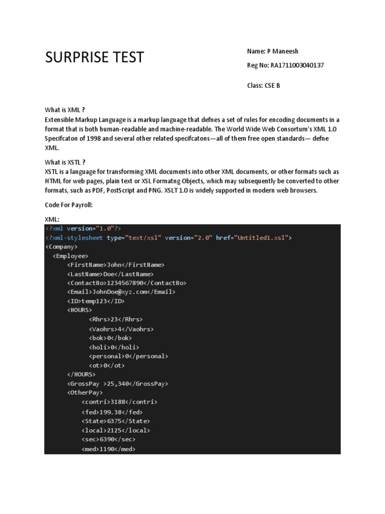 Surprise Test: Type Href | PDF