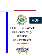 TLIG707B Work in A Culturally Diverse Environment: Learner Guide