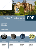 Titanium Production and Innovations: Innovation in Metallurgical Plants and Processes