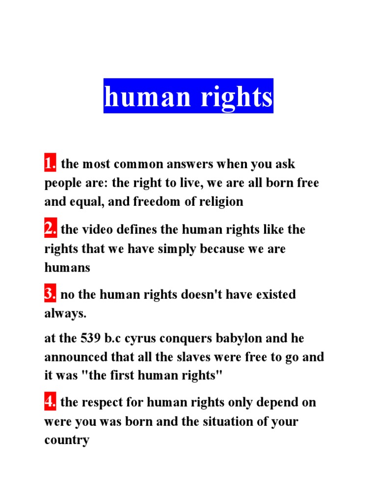 Understanding Human Rights Basics | PDF | Politics | History