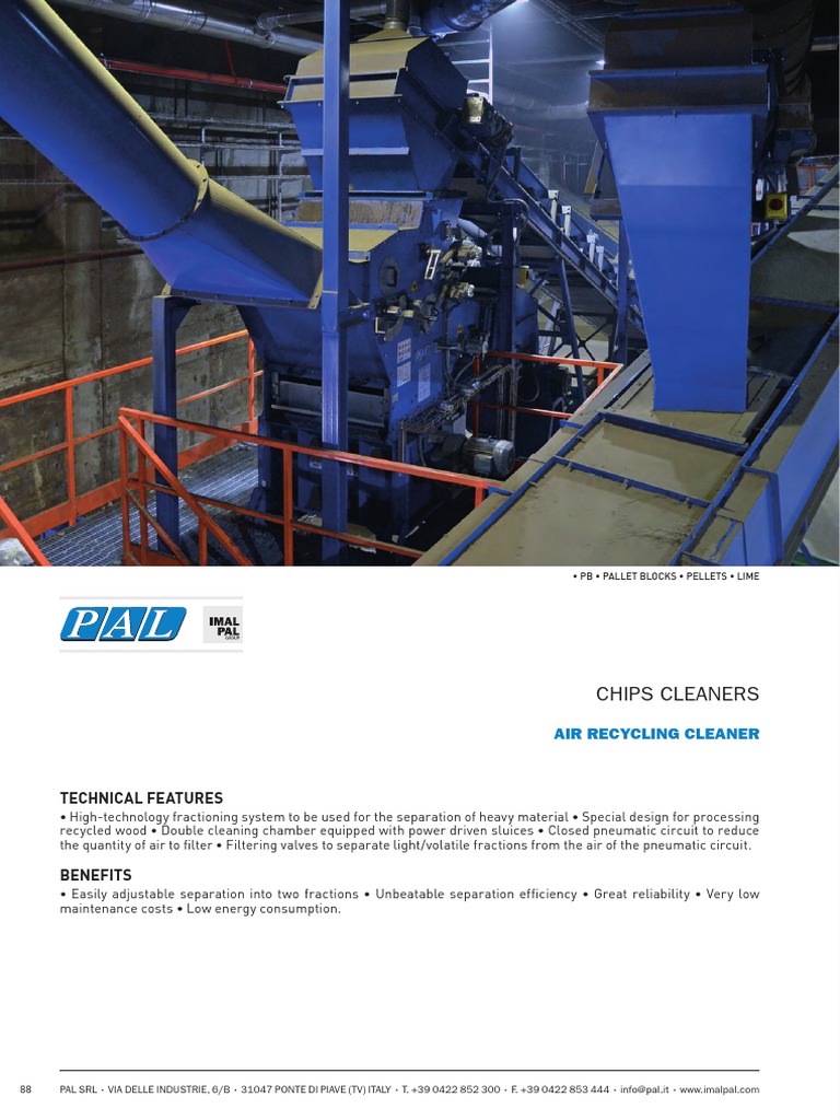 Chips Cleaners Technical Features PDF Energy Technology