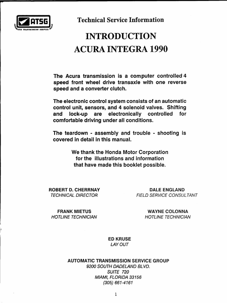 Acura Integra 1990 | PDF