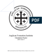 2020 Anglican Formation Institute Cohort 3 - Orientation Packet