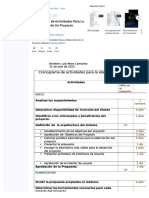 PDF Cronograma de Actividades para La Elaboracion de Un Proyecto Software DD