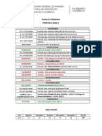 Calendário Acadêmico - 2020-2 - Ead
