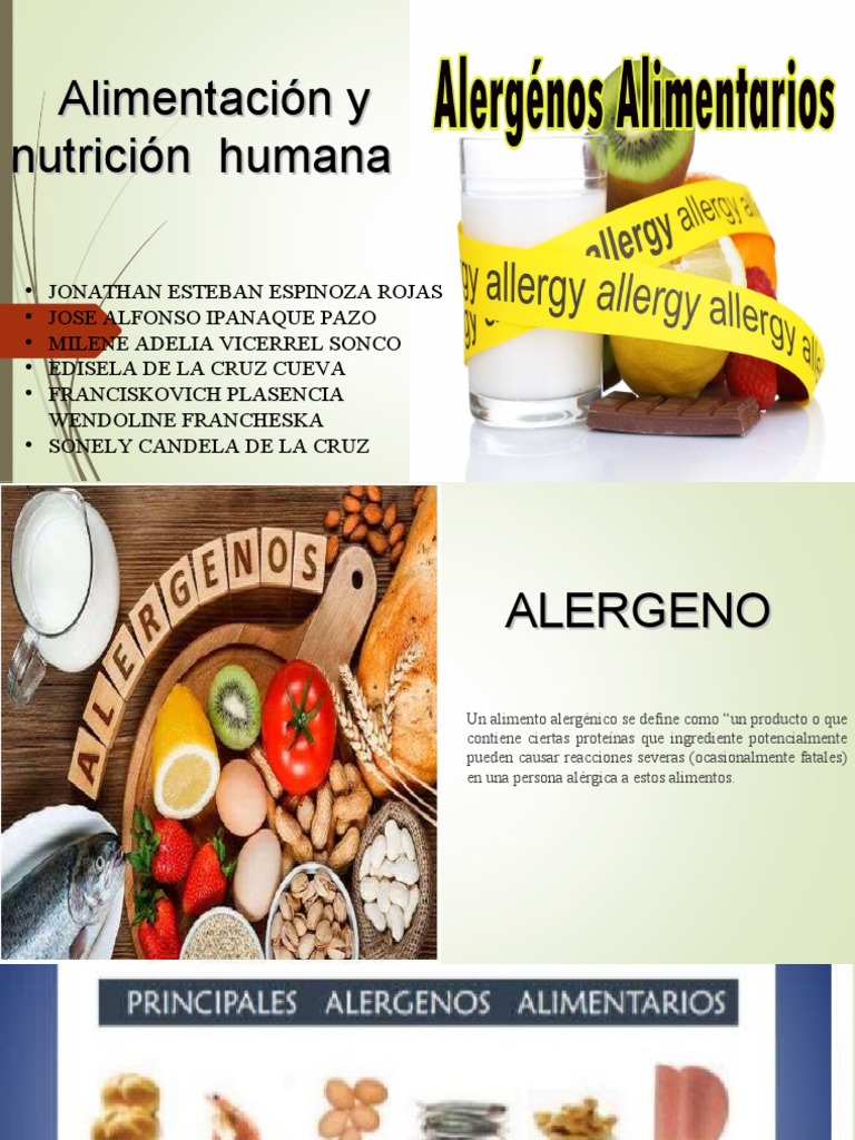 Principales Alérgenos Alimentarios | PDF | Salud y bienestar