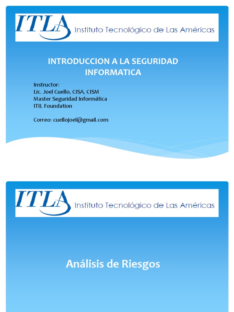 Análisis de Riesgos en Seguridad Informática | PDF | Gestión de riesgos ...