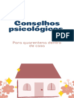 Conselhos Psicologicos para Quarenta em Casa