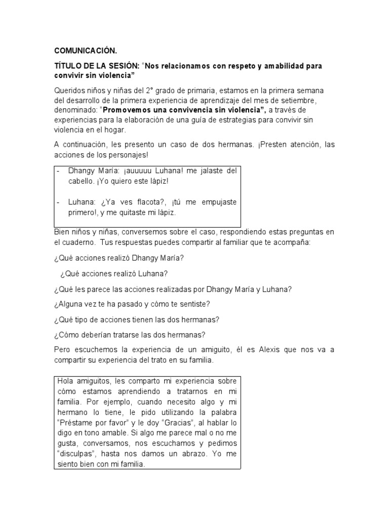 COMUNICACIÓN 2do | PDF