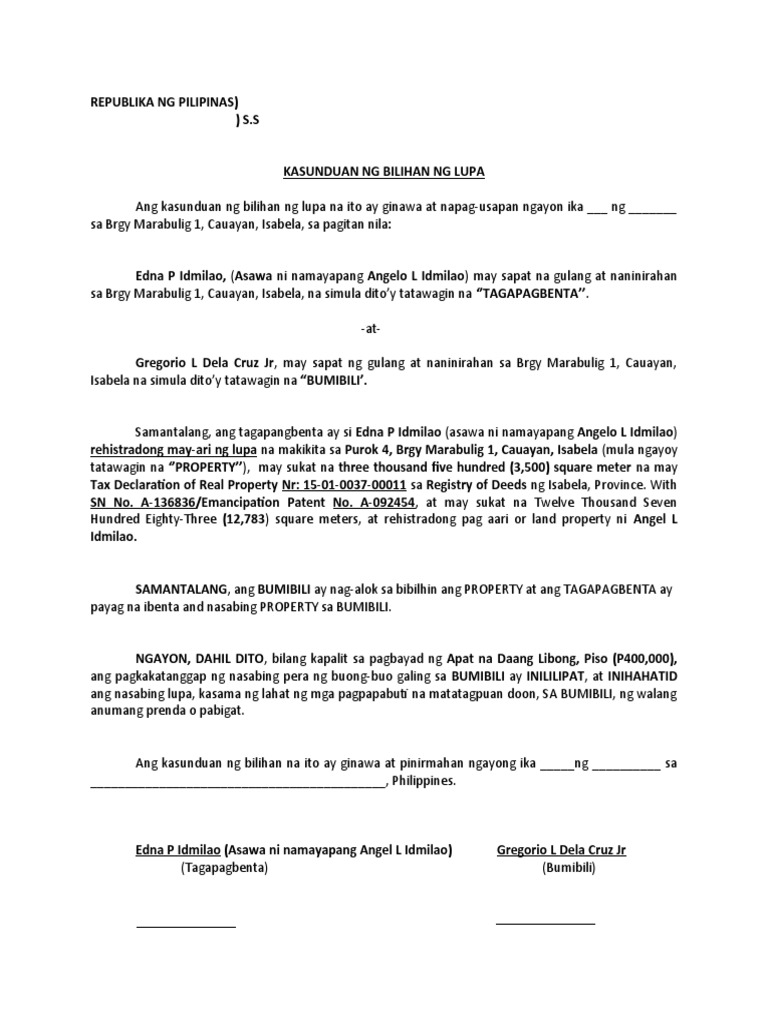 Deed of Sale-final