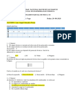 Examen parcial de Física III de la Universidad Nacional Mayor de San Marcos