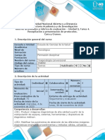 Guía de Actividades y Rúbrica de Evaluación - Unidad 3, Tarea 4. Recopilación y Presentación de Protocolos PDF