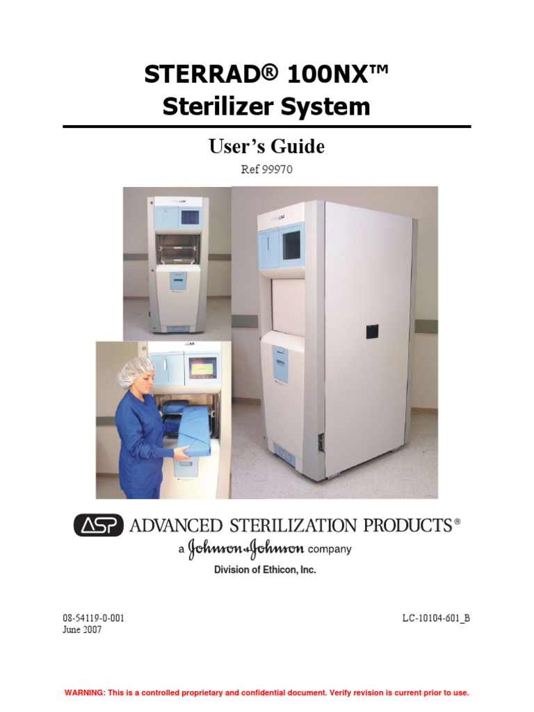 ESTERILIZADOR ASP USER'S - GUIDE - STERRAD - 100NX - Compressed | PDF ...